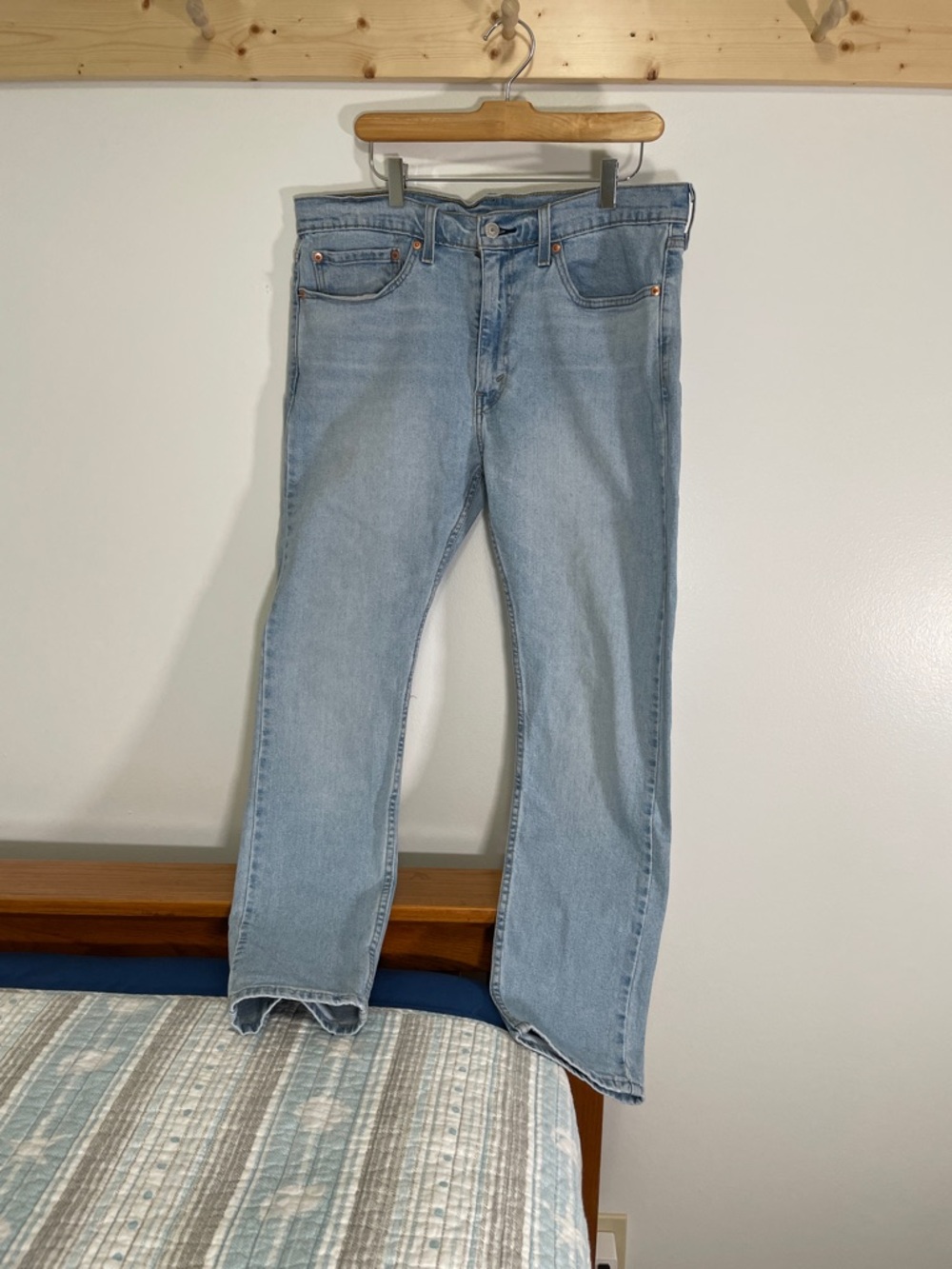 Levi's 510 34x30 Light Blue Straight Leg Jeans
